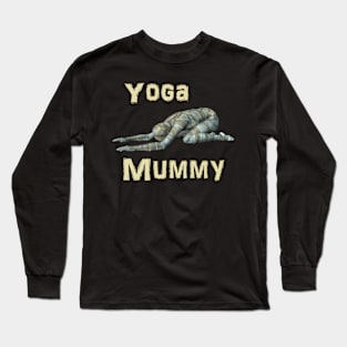 Yoga Mummy Child Pose Long Sleeve T-Shirt